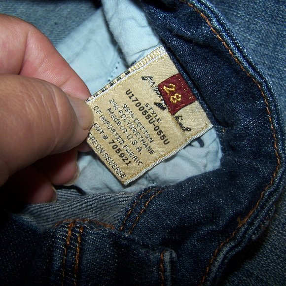 WOMEN'S ( 7 ) FOR ALL MANKIND BOOT CUT BLUE JEANS - Picture 6 of 10